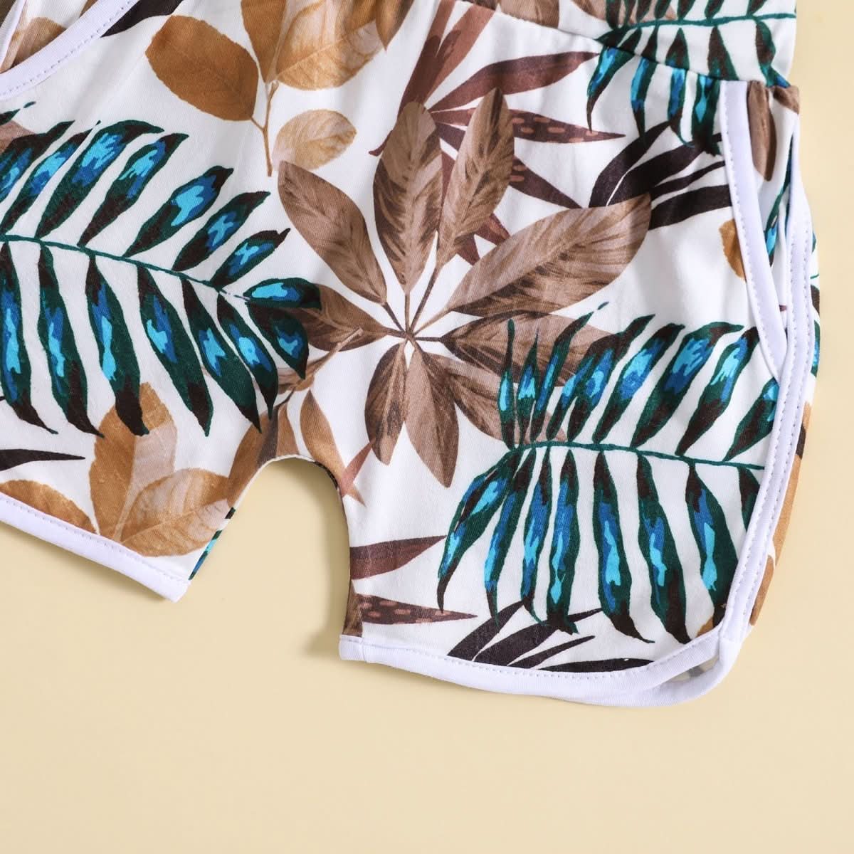 Children's Summer Clothing Casual Letter Print Short - sleeve Cartoon Shorts Suit - Eshtree