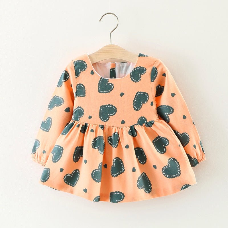 Children's wear on behalf of autumn, foreign trade girls, cotton long sleeved dress, infant cartoon princess skirt - Eshtree