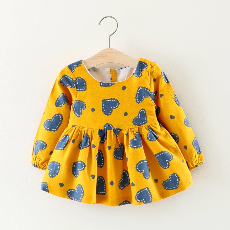Children's wear on behalf of autumn, foreign trade girls, cotton long sleeved dress, infant cartoon princess skirt - Eshtree