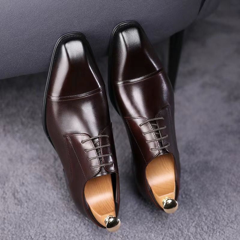 Classic Casual 3D Squaretoe Leather Shoes For Me - Eshtree