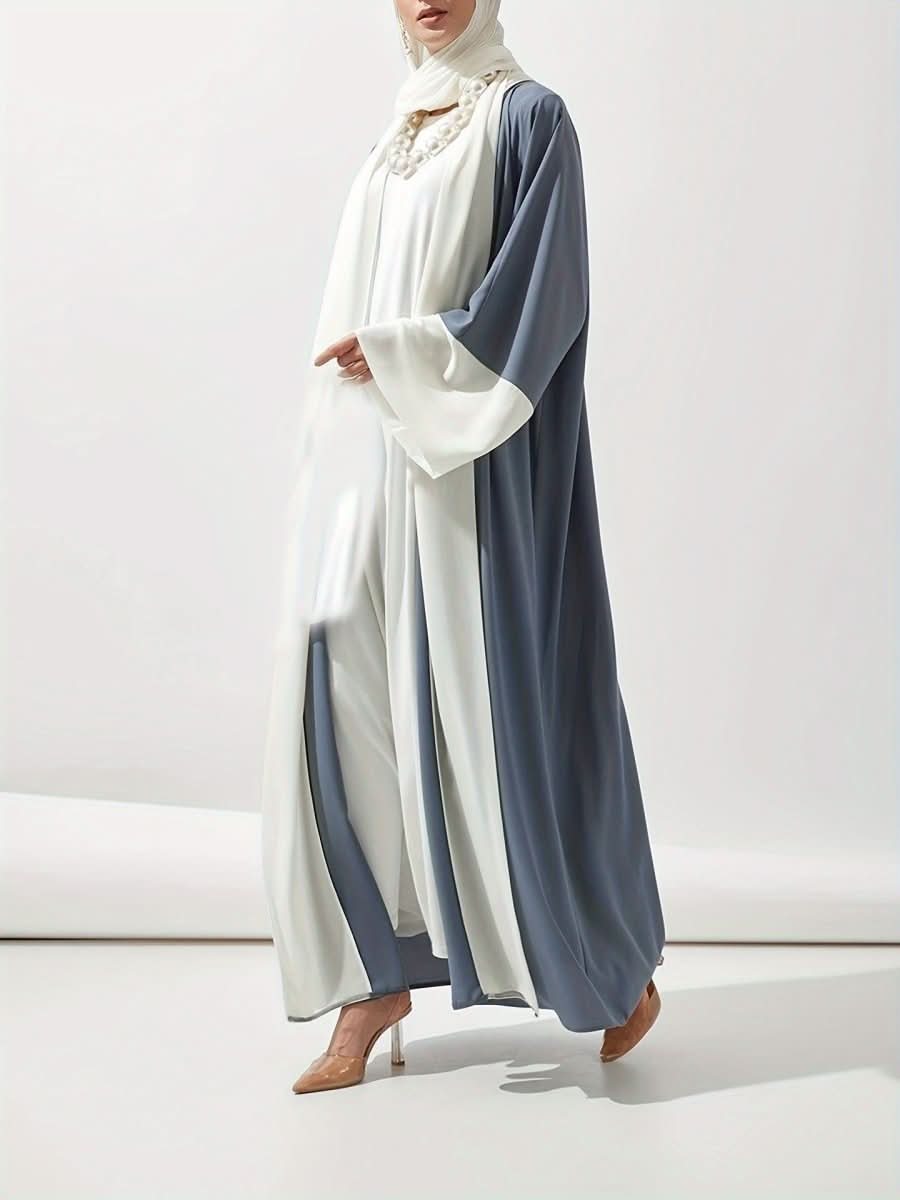 Clothing Contrast Color Cardigan Djellaba - Eshtree