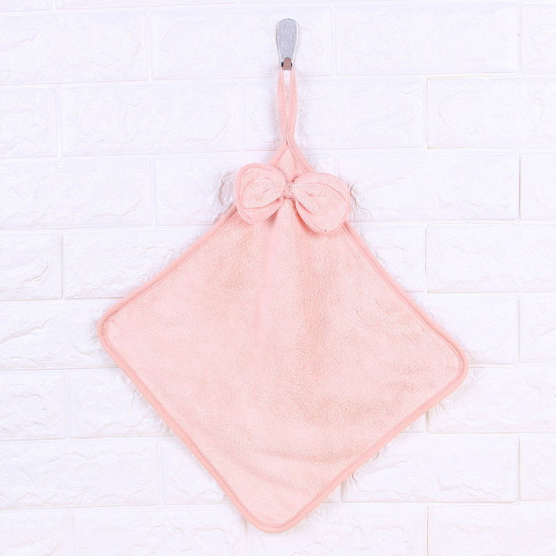 Coral velvet bow absorbent towel - Eshtree