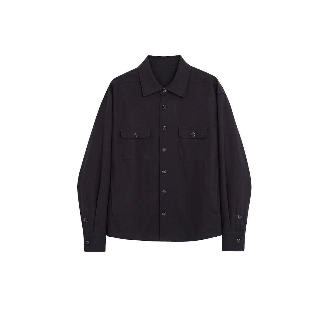 Cotton Fabric Lapel Simple Profile Shirt - Eshtree