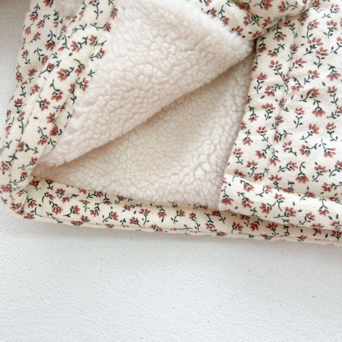 Cotton Jacket Floral Quilted Cotton To Keep Warm And Velvet Baby Girl - Eshtree