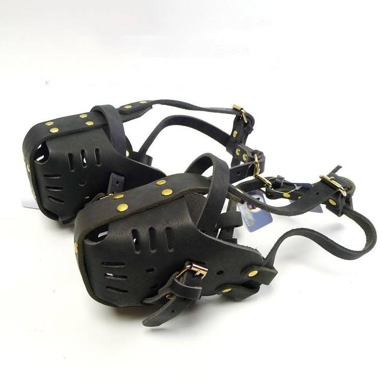 Cowhide Dog Muzzle Medium And Large Dog Horse Dog - Eshtree