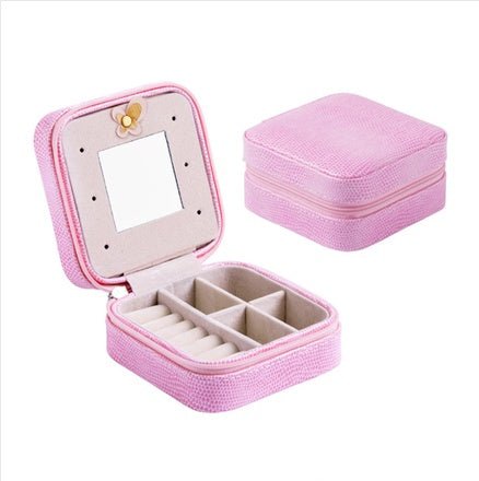 Creative travel portable jewelry box earrings earrings jewelry storage box leather small jewelry bag - Eshtree