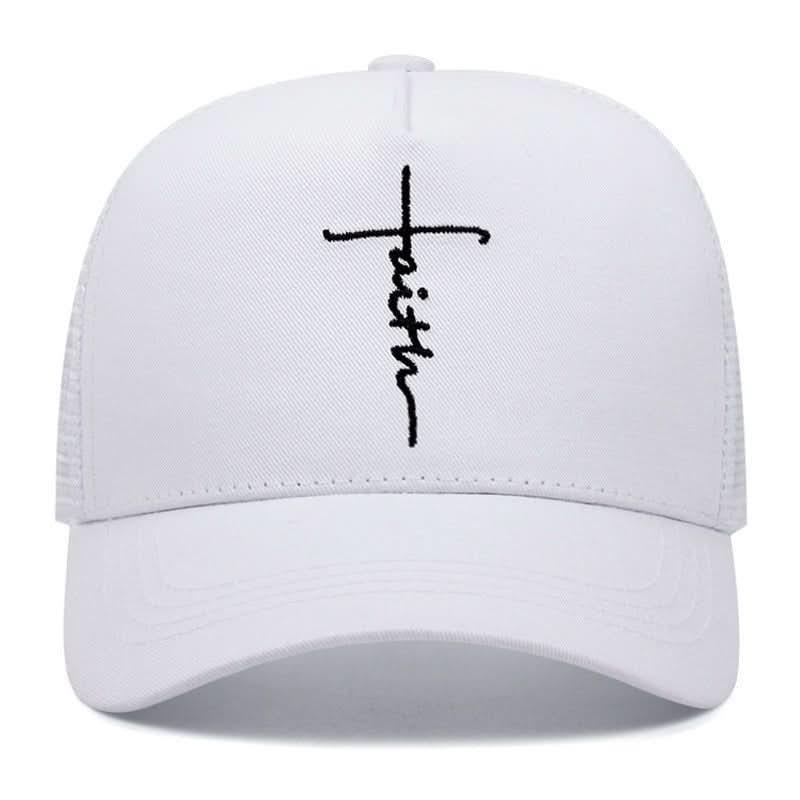 Cross English Embroidery Breathable Baseball Cap - Eshtree