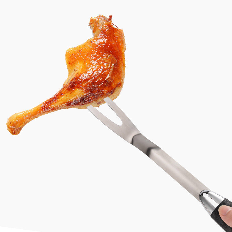 Plastic Handle Stainless Steel Combination Barbecue Fork Shovel Clamp