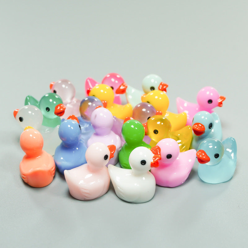 Resin Shrink Mini Little Duck Pendant