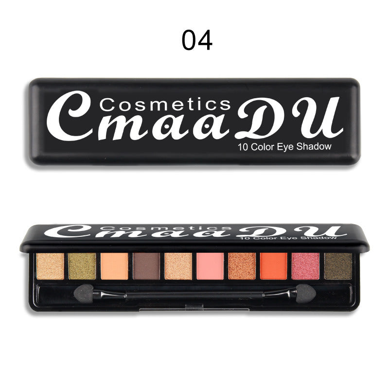 Creative 10 Color Matte Pearlescent Eyeshadow Palette