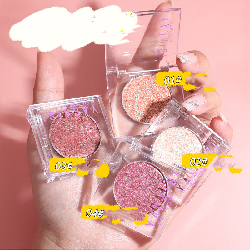 High Gloss Earth Color Broken Diamond Fine Shimmer Matt Pearl Eye Shadow Disc