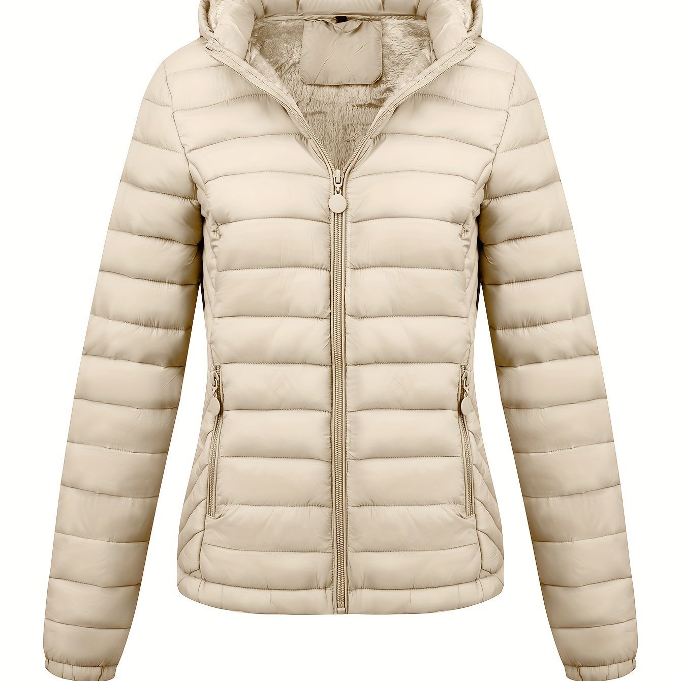 Women's Lightweight Hooded Winter Jacket Nylon Material