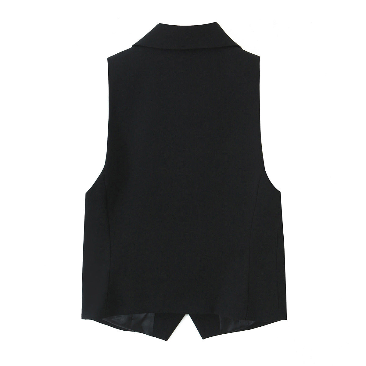 Spring Solid Color Sleeveless Shirt Style Straight Cut Vest Loose Mini Skirt Women