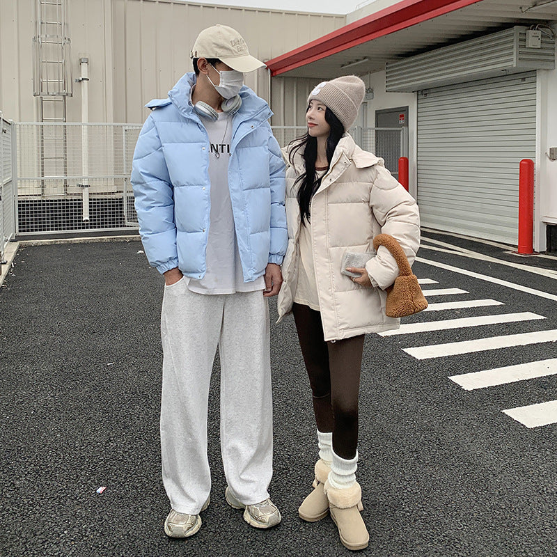 Short Cotton Jacket Women's Warm Hooded Windproof Cotton-padded Jacket