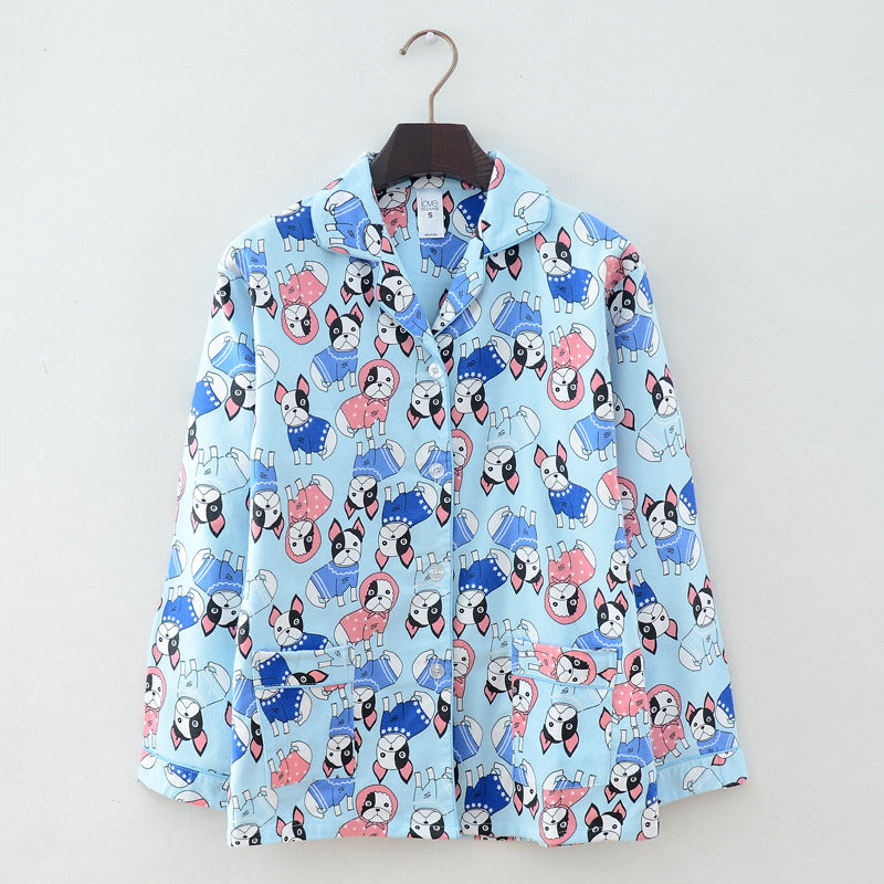 Women's Autumn And Winter Style Lively Cute Pajamas Brushed Cloth Home Wear