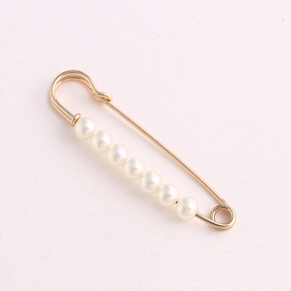 Cross-border Pearl Waist Of Trousers Pin Fixed Clothes Skirt Brooch Belt Buckle