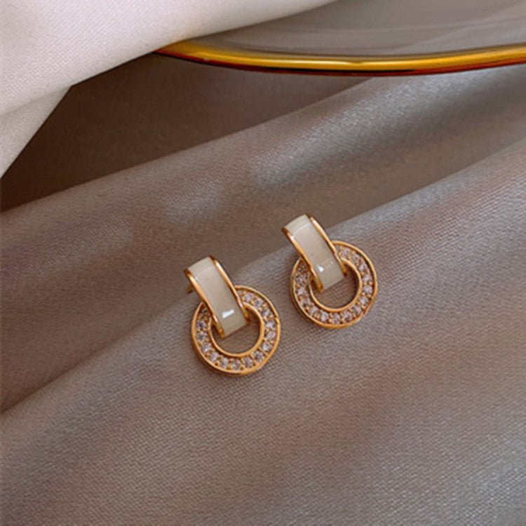 Copper-plated Real Gold Hoop Earrings With A Cool, Minimalist Vibe S925 Silver Needle Drop Earrings