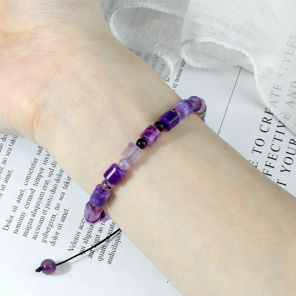 Colorful Agate Stone Beaded High-grade Bohemian Adjustable Bracelet