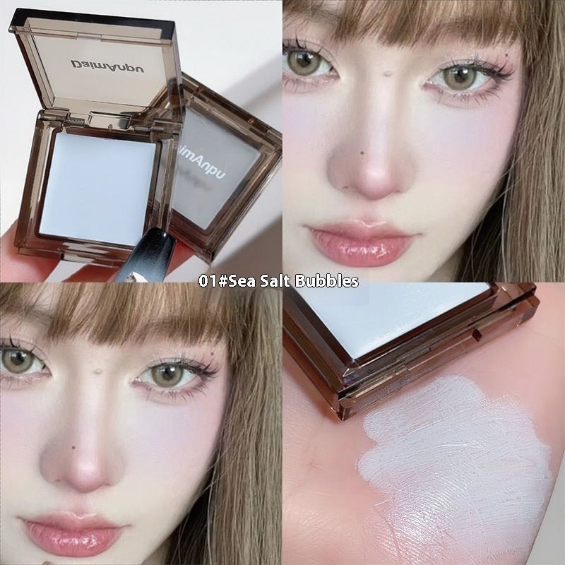 Daimanpu Monochrome Ice Night Square Blusher White Matte Nude - Eshtree