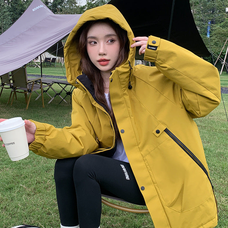 Girls' Thickened Interchange Cotton Jacket Coat