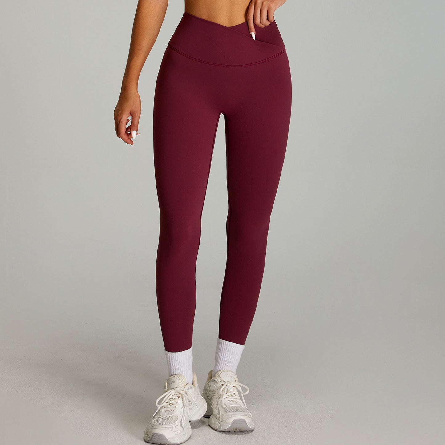 Nude Feel High Waist Fitness Pants Women's Quick-drying Outer Wear Tight Sports Pants