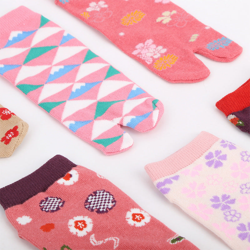 Two-finger Socks Cotton Comfortable Ladies