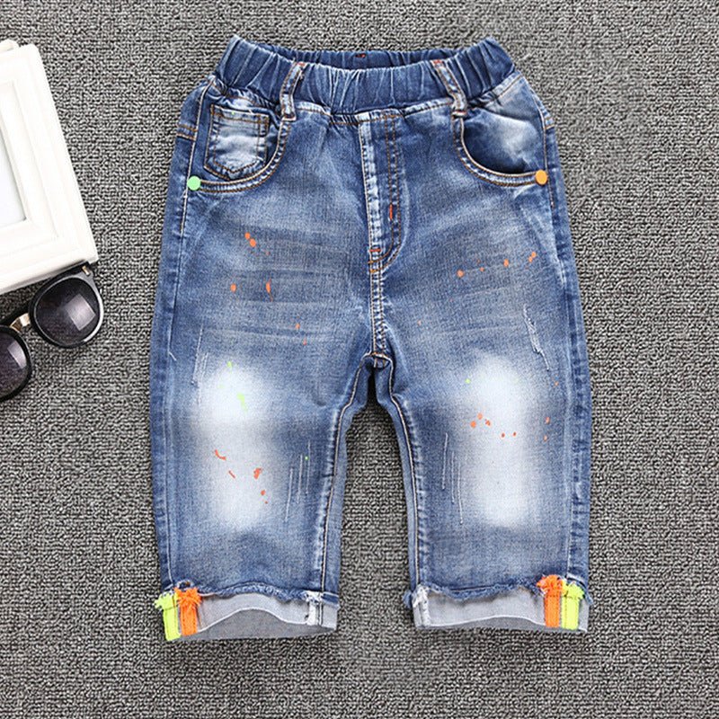 Denim Blue Trendy Fan Letter Pants - Eshtree
