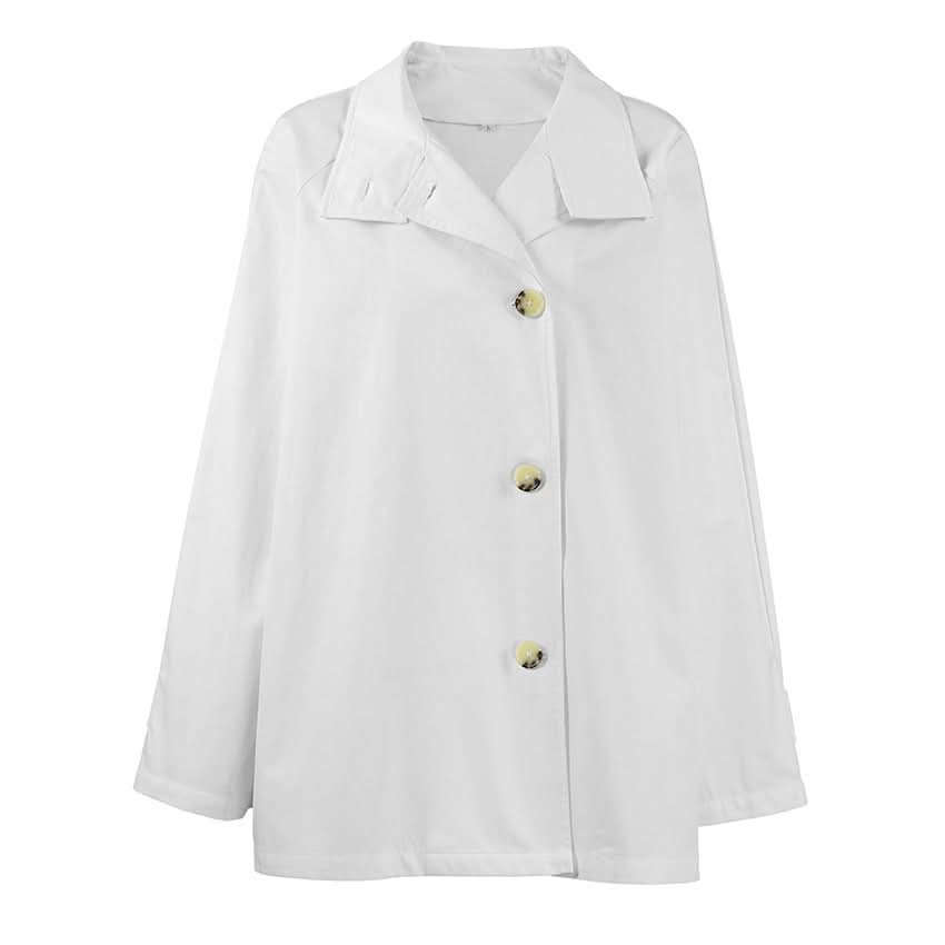 Design Mid - length Trench Coat Loose Flattering Cardigan - Eshtree