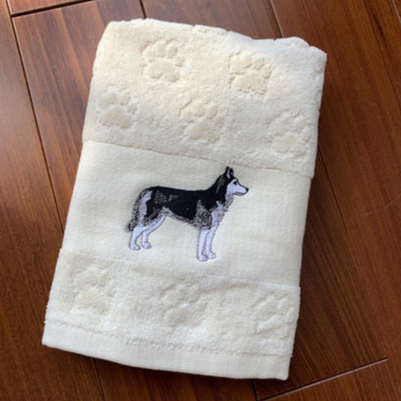 Dog Embroidery Water Absorbing Wash Towel - Eshtree