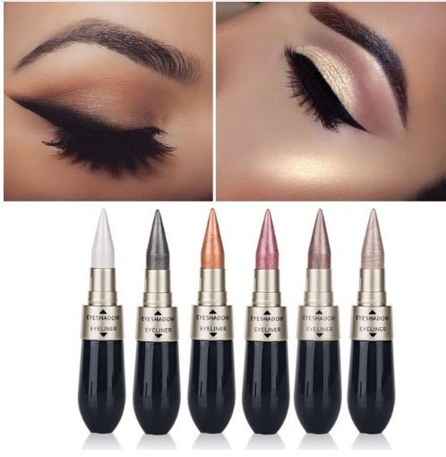 Double head six color eyeshadow black eyeliner - Eshtree