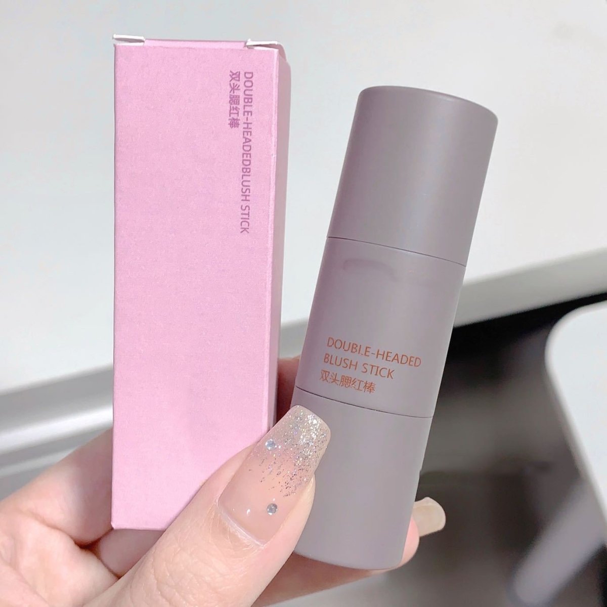 Double - headed Sponge Monochrome Blusher Natural Color Holding - Eshtree