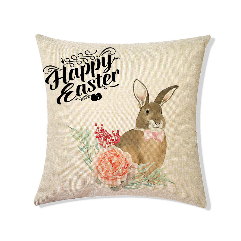 Easter Linen Holiday Decoration Living Room Sofa Bedside Pillow