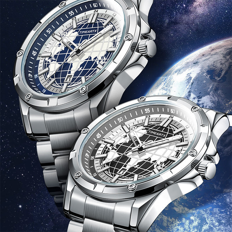 Luminous, Water-resistant Earth Quartz Watch