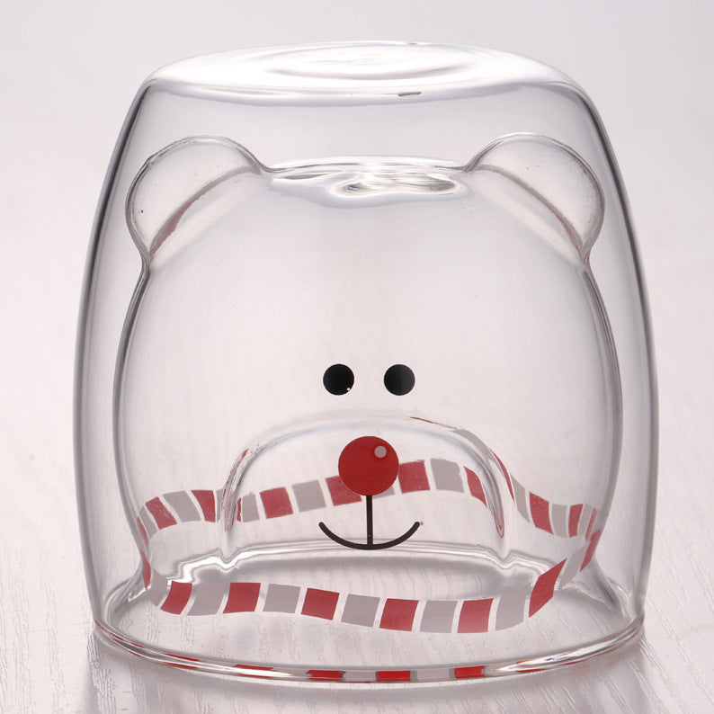 3D Double Layer Lovely Panda Cup Skull Wine Cup