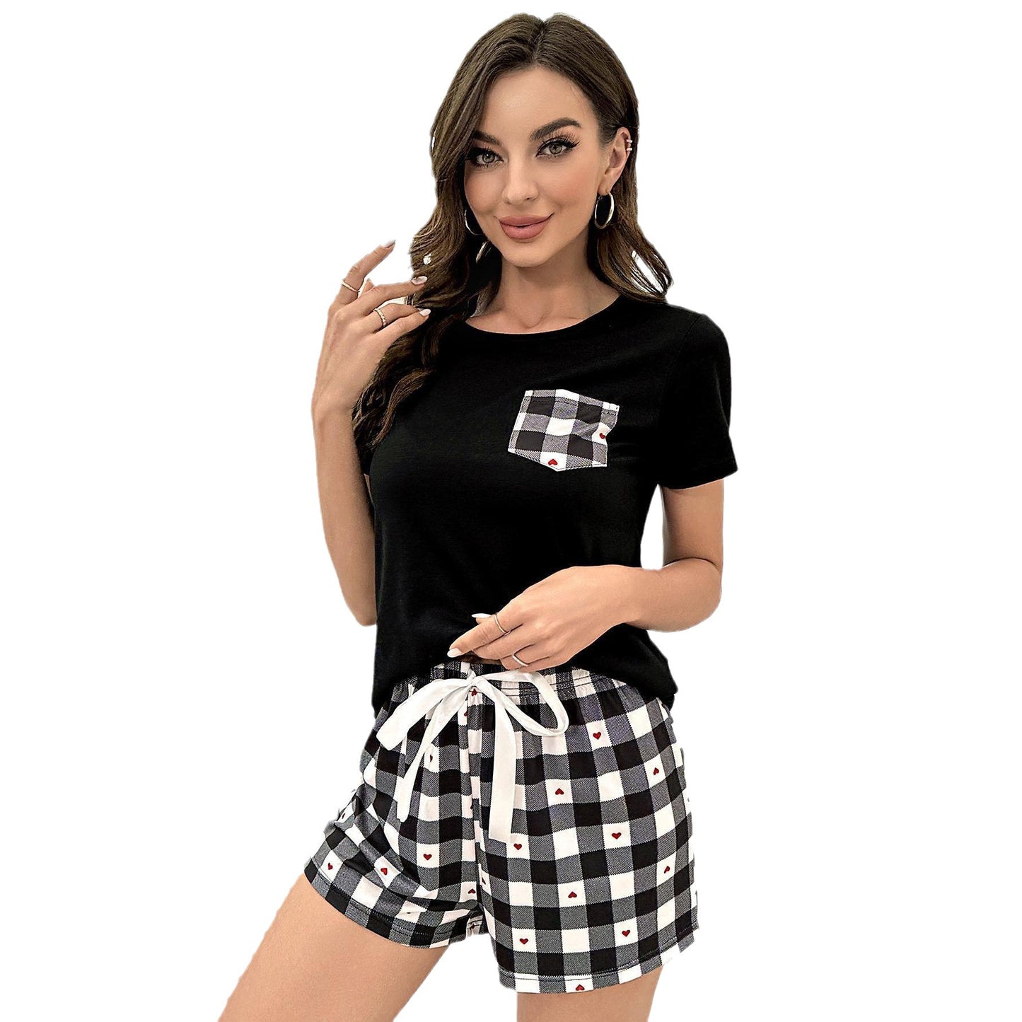 Women's Plaid Printed Casual Homewear