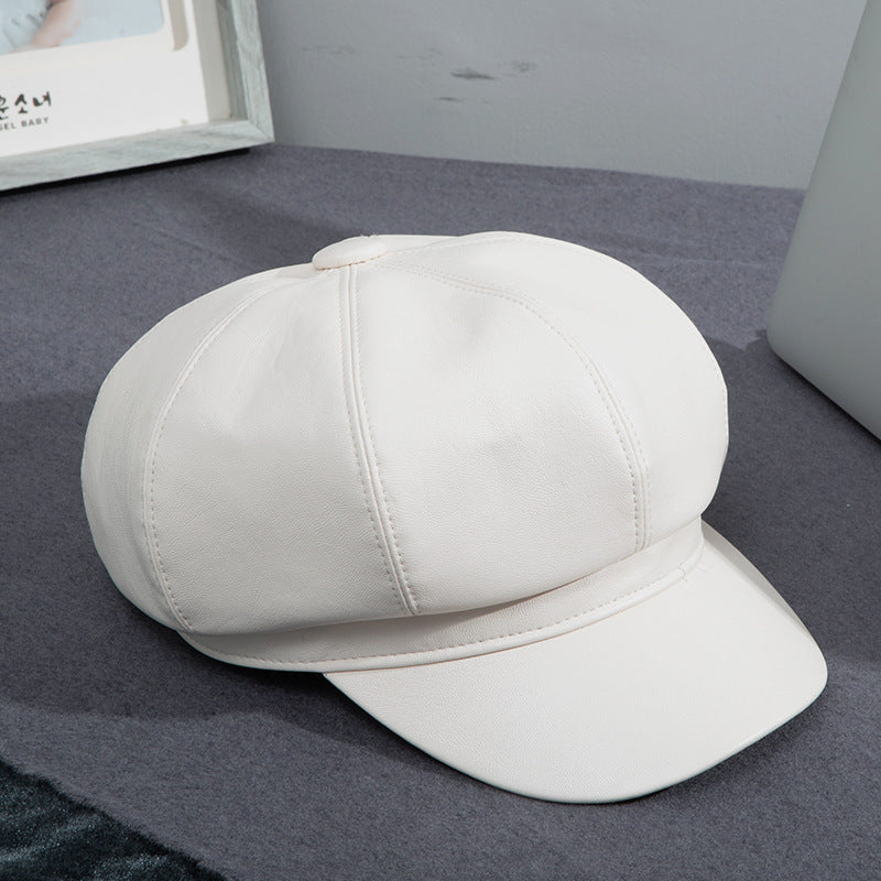 Temperament Korean Style Octagonal Pumpkin Hat Literary Style