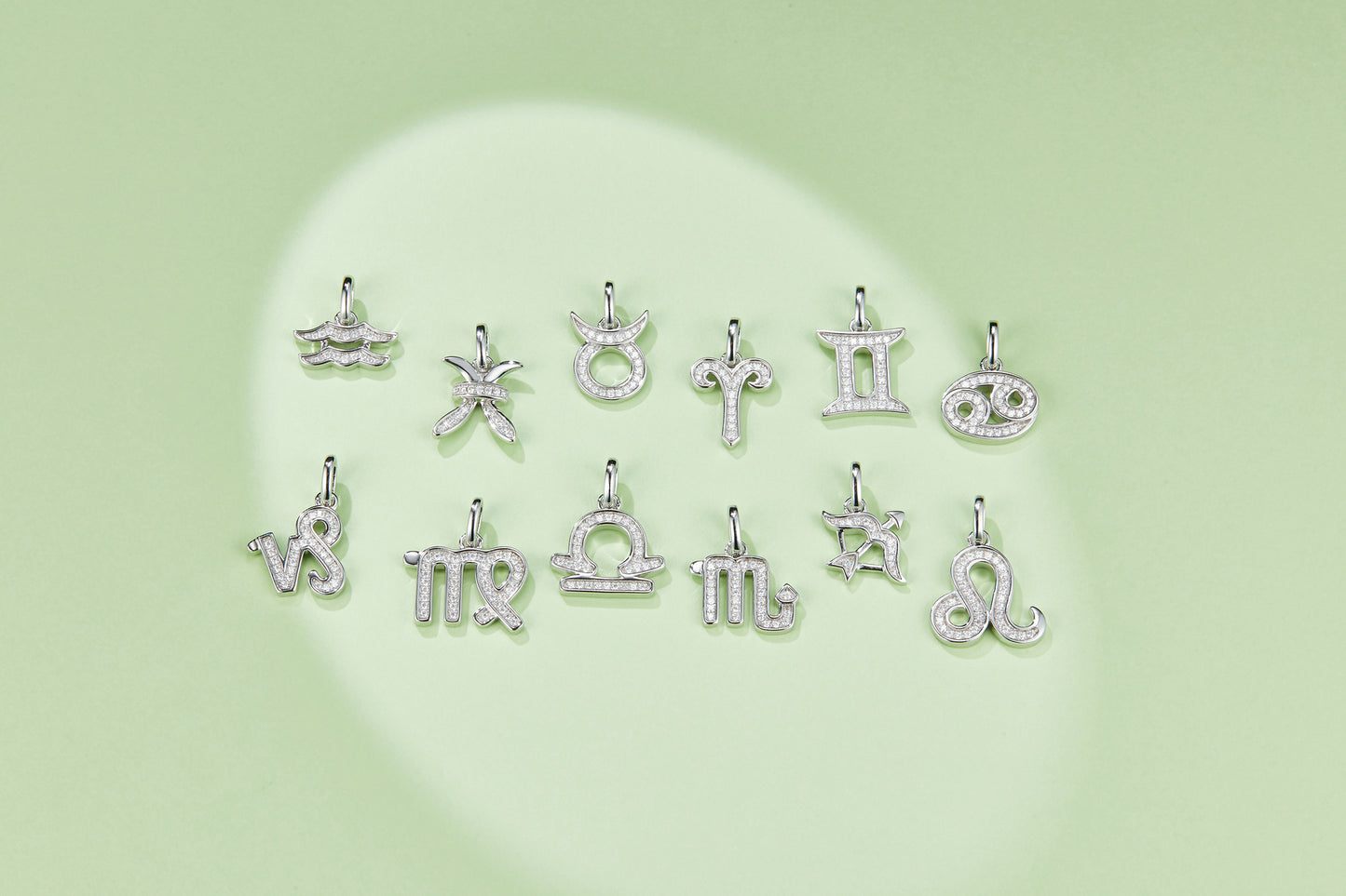 12 Zodiac Signs - Gemini, Set With Top-quality Moissanite, Luxurious And Fashionable Light Luxury Trend Jewelry, Silver Necklace, Pendant S925 Silver Electroplated Platinum