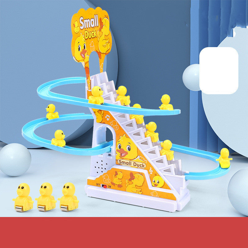 Little Duck Climbing Stairs Toy Little Penguin Automatic Ladder Light