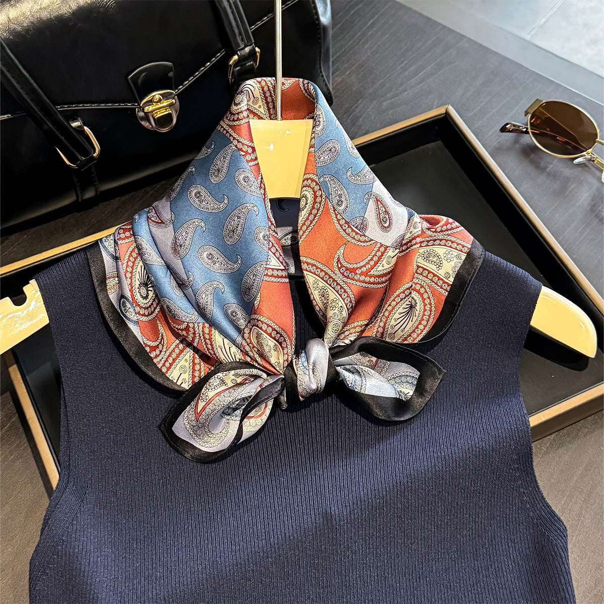 Niche Paisley Silk Silk Fashion Small Square Towel