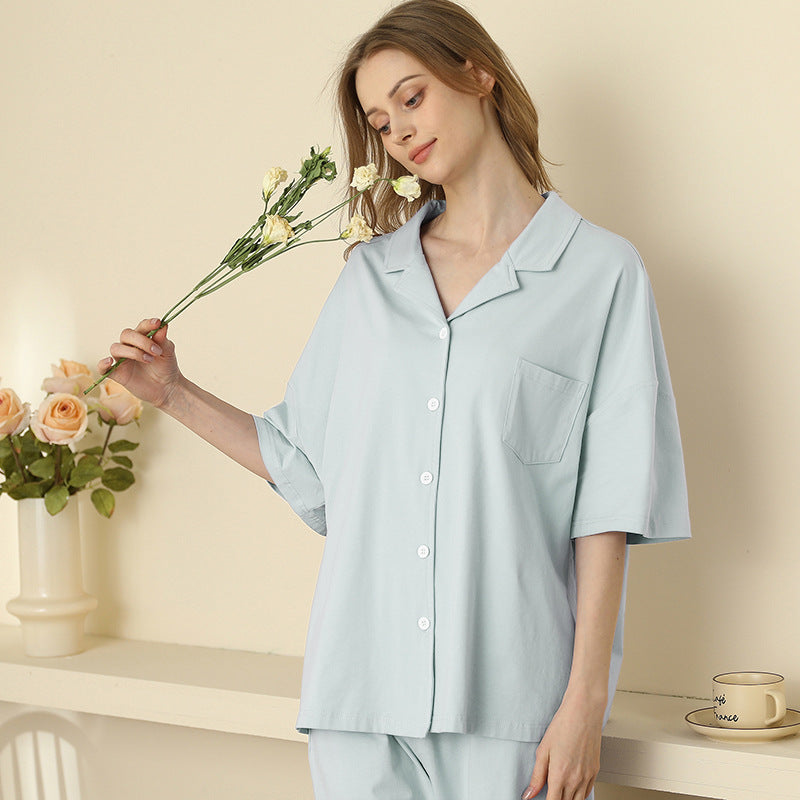Couple Plus Size Loose Pajamas Cotton Homewear