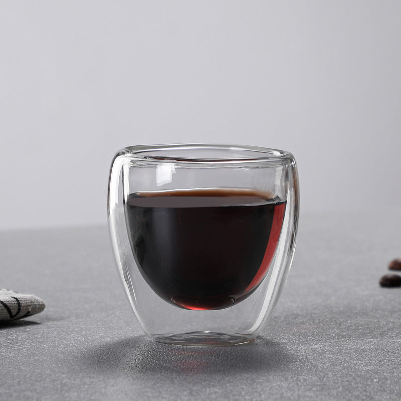 New 6Pcs Double shot Glass double Wall Espresso
