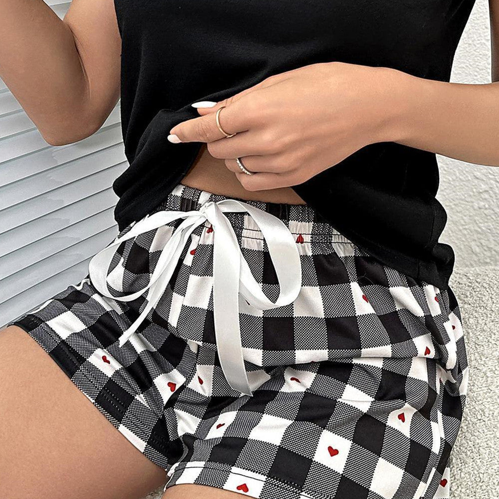 Women's Plaid Printed Casual Homewear