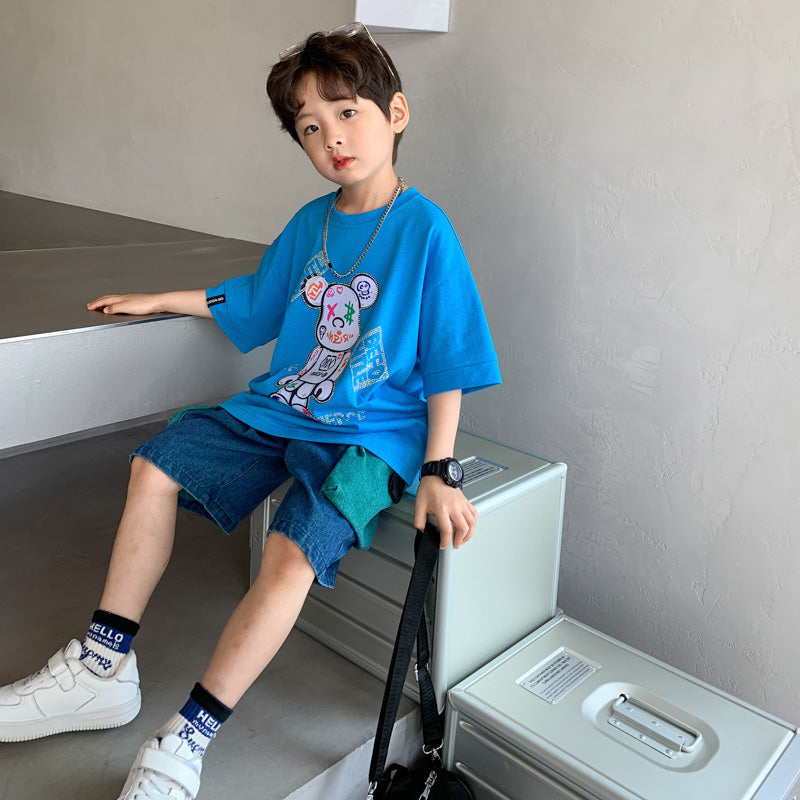 Boys Short Sleeve T-Shirt Suit Top