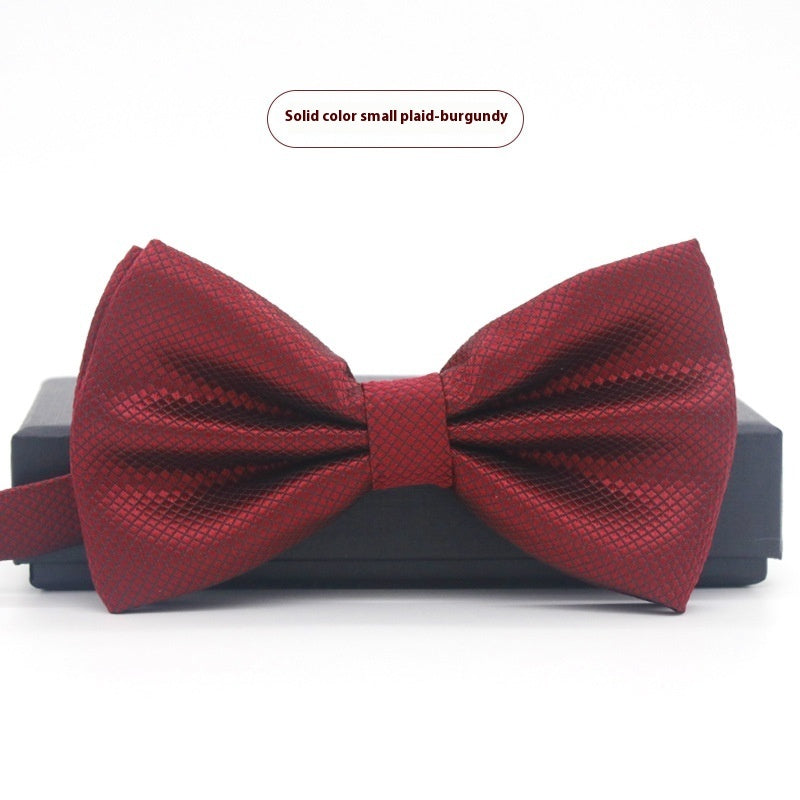 Men's Solid Color Formal Wear Wedding Business Casual Groom Groomsman Bow Tie