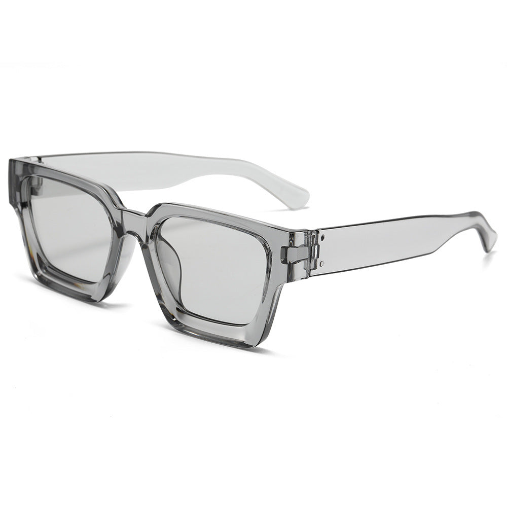 Classic Thick Square Frame Sunglasses Men's Driving UV Protection