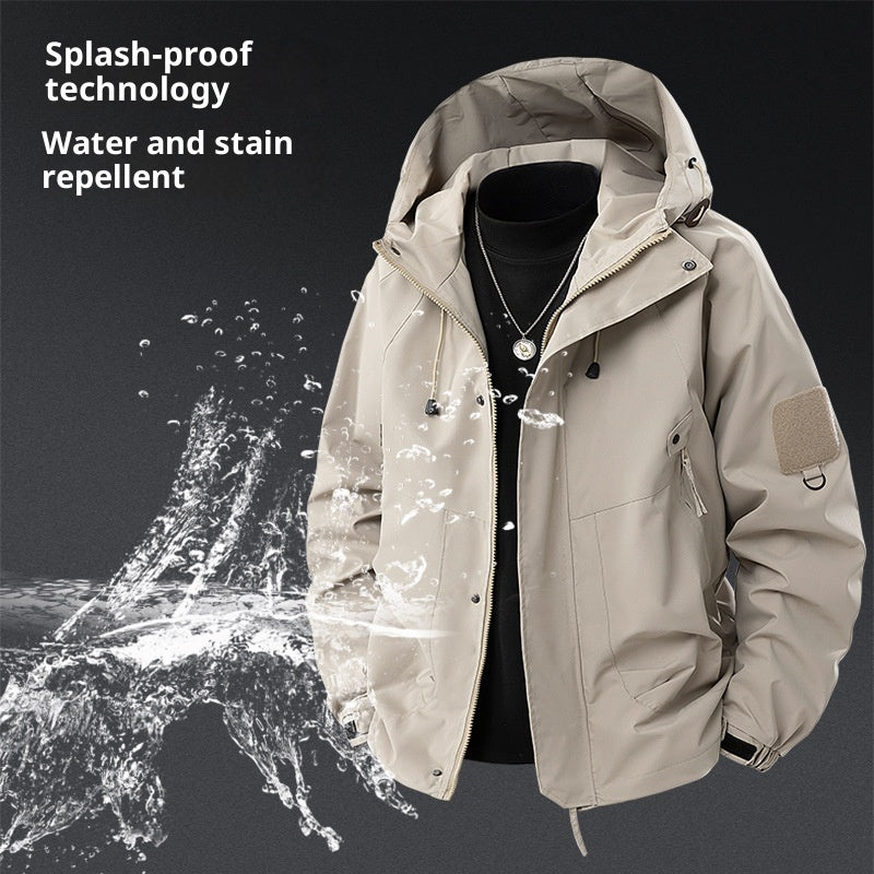 Loose Cargo Waterproof Jacket Coat Hooded