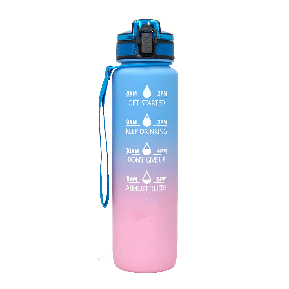 10 00Ml Sports Water Bottle Gradient Plastic Water Cup