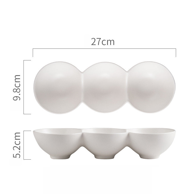 Special-shaped Ceramic Household Dessert Fruit Salad Bowl