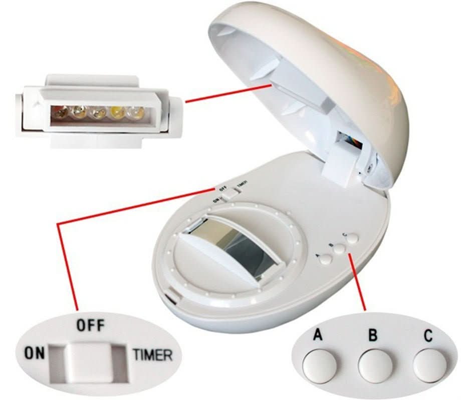 Egg - Shaped Table Lamp Rainbow Projection Lamp LED Color Night Light 3 Modes Projector - Eshtree