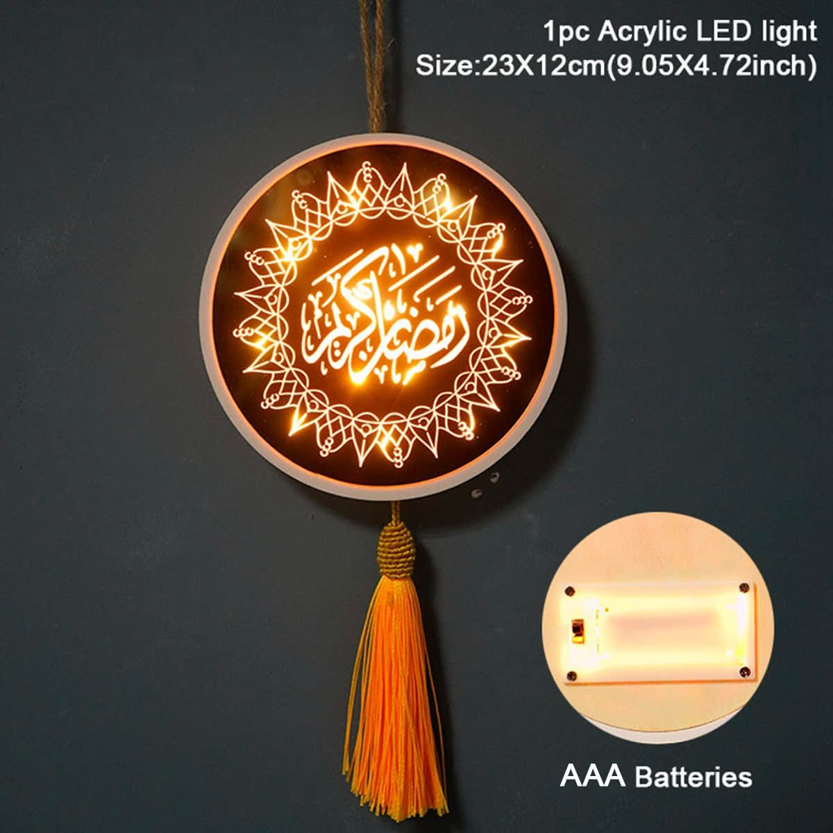 EID Mubarak Moon Star Christmas Garland LED Curtain String - Eshtree